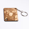 Porte clé Rectangulaire Petit Coeur Gravé sur Bois – Image 2