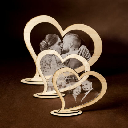 Cadeau Saint Valentin Coeur Bois & Acrylique – Image 2