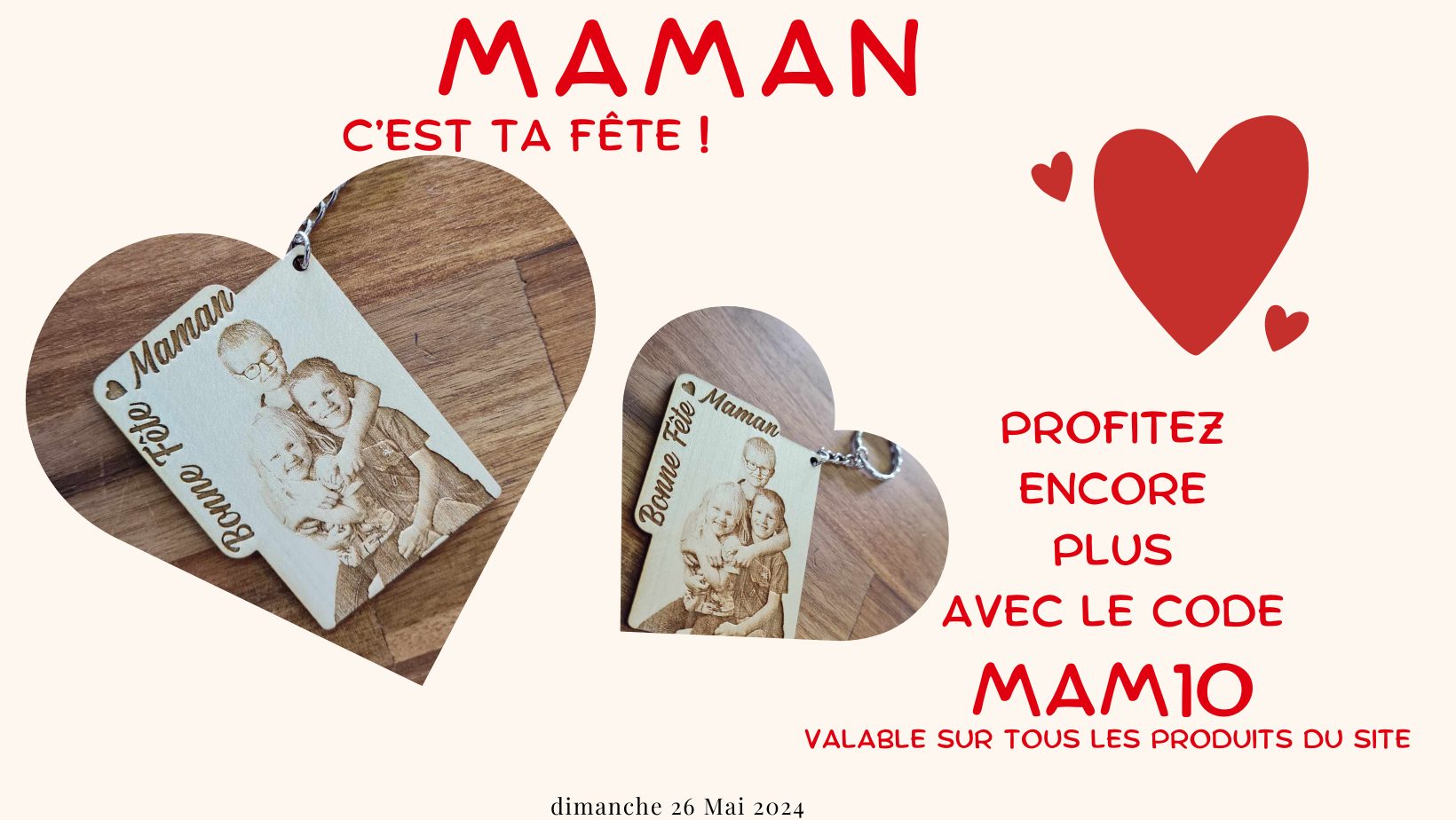 maphotosurbois cadeau personnalisé gravure sur bois fete des meres code promo