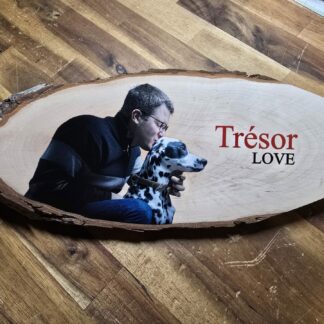 Rondin de Bois Personnalisé avec Photo Couleur – Impression Haute Définition sur Bois Naturel