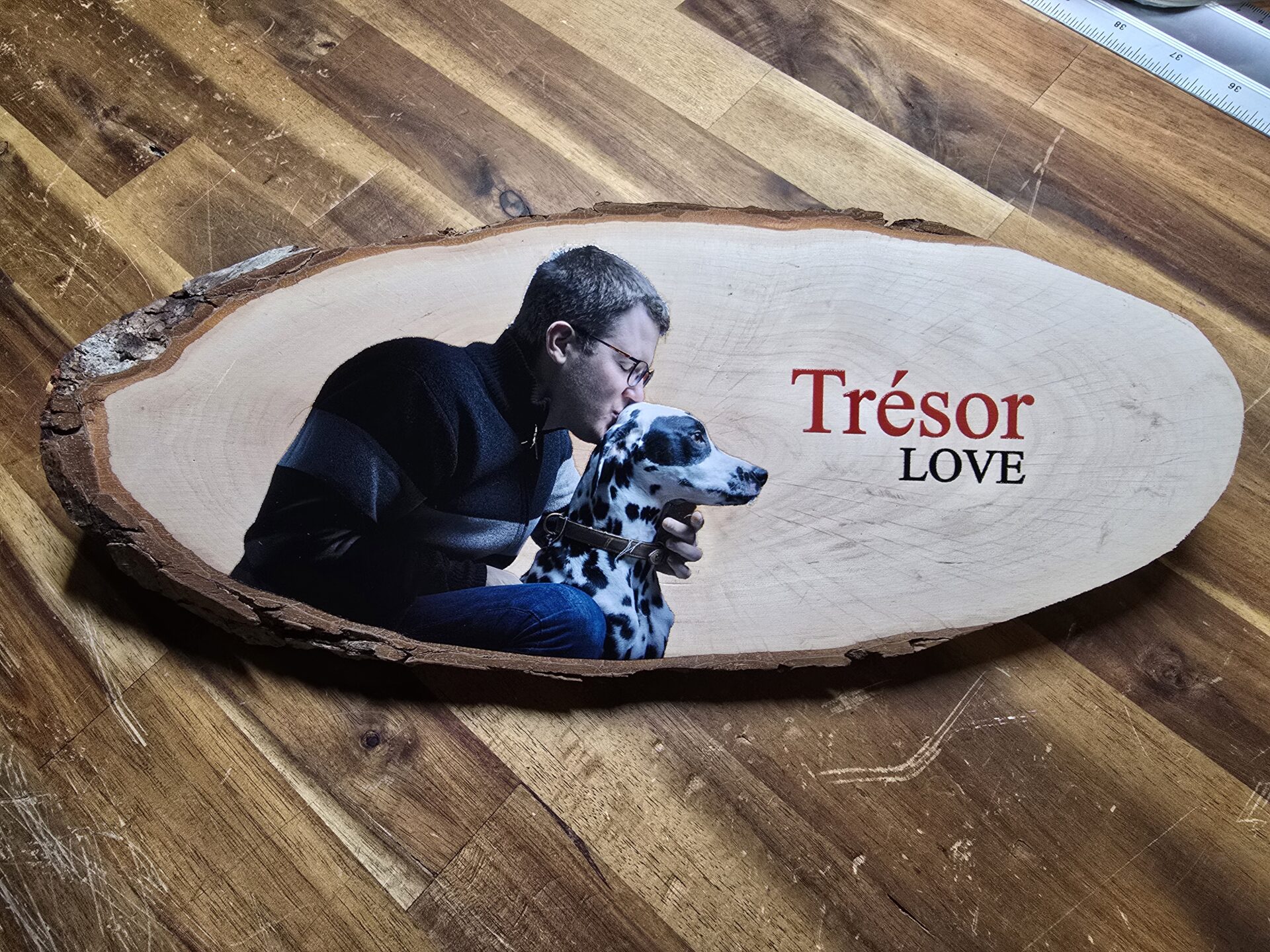 Rondin de Bois Personnalisé avec Photo Couleur – Impression Haute Définition sur Bois Naturel